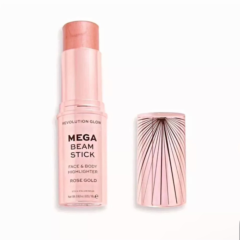 💎 Makeup Revolution Glow Mega Beam Stick Highlighter Rose Gold Full-Size